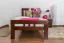 Einzelbett "Easy Premium Line" K8, Buche Vollholz massiv dunkelbraun lackiert - Liegefläche: 90 x 190 cm