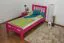 Kinderbett / Jugendbett "Easy Premium Line" K8, Buche Vollholz massiv rosa lackiert - Liegefläche: 90 x 190 cm