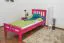Kinderbett / Jugendbett "Easy Premium Line" K8, Buche Vollholz massiv rosa lackiert - Liegefläche: 90 x 190 cm