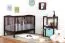 Gitterbett / Kinderbett Kiefer massiv Vollholz Walnussfarben 103, inkl. Lattenrost - 60 x 120 cm (B x L) 