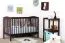Gitterbett / Kinderbett Kiefer massiv Vollholz Walnussfarben 103, inkl. Lattenrost - 60 x 120 cm (B x L) 