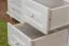 Kleiderschrank Kiefer Vollholz massiv weiß lackiert 017 - Abmessung 190 x 120 x 60 cm (H x B x T)