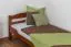 Einzelbett "Easy Premium Line" K1/2n, Buche Vollholz massiv kirschrot lackiert - Liegefläche: 90 x 200 cm