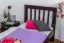 Kinderbett / Jugendbett "Easy Premium Line" K8, Buche Vollholz massiv schokobraun lackiert - Liegefläche: 90 x 190 cm