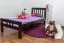 Einzelbett "Easy Premium Line" K8, Buche Vollholz massiv schokobraun lackiert - Liegefläche: 90 x 190 cm