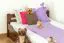 Einzelbett / Funktionsbett "Easy Premium Line" K4, inkl. 2 Schubladen und 1 Abdeckblende, 140 x 200 cm Buche Vollholz massiv dunkelbraun lackiert