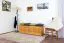 Sitzbank mit Stauraum Kiefer massiv Vollholz Erlefarben 179 – Abmessungen: 50 x 154 x 46 cm (H x B x T)