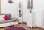 Vitrine Kiefer massiv Vollholz weiß lackiert B013 - Abmessung 190 x 40 x 42 cm (H x B x T)