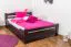 Einzelbett/ Funktionsbett "Easy Premium Line" K4, inkl. 2 Schubladen und 1 Abdeckblende, 140 x 200 cm Buche Vollholz massiv schokobraun lackiert