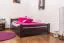 Einzelbett/ Funktionsbett "Easy Premium Line" K4, inkl. 2 Schubladen und 1 Abdeckblende, 140 x 200 cm Buche Vollholz massiv schokobraun lackiert