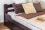 Bett 140 x 200 cm Buche massiv Schokobraun