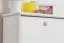 Schuhschrank 002 Kiefer massiv Vollholz weiß lackiert - Abmessung 150 x 58 x 29 cm (H x B x T)