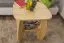 Couchtisch Kiefer massiv Vollholz natur 005 – Abmessung 60 x 65 x 65 cm (H x B x T)