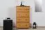 Kommode Kiefer massiv Vollholz Erlefarben Junco 145 - Abmessung 100 x 60 x 42 cm (H x B x T)
