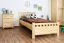 Kinderbett / Jugendbett Kiefer massiv Vollholz natur 68, inkl. Lattenrost - 100 x 200 cm (B x L)