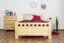 Kinderbett / Jugendbett Kiefer massiv Vollholz natur 68, inkl. Lattenrost - 100 x 200 cm (B x L)