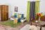 Kleiderschrank Kiefer Vollholz massiv Eichefarben 009 - Abmessung 190 x 80 x 60 cm (H x B x T)