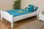 Kinderbett / Jugendbett Buche massiv Vollholz weiß 113, inkl. Lattenrost - Abmessung 100 x 200 cm