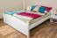 Jugendbett Kiefer massiv Vollholz weiß 81, inkl. Lattenrost - Abmessung 180 x 200 cm