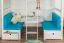 Sitzkissen 2er-Set für Kinderbett / Etagenbett / Funktionsbett Tim - Farbe: Blau