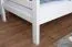 Stockbett für Erwachsene "Easy Premium Line" K19/n, Kopf- und Fußteil mit Löchern, Buche Vollholz massiv Weiß - 90 x 190 cm (B x L), teilbar