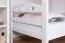 Etagenbett / Stockbett "Easy Premium Line" K19/n, Kopf- und Fußteil mit Löchern, Buche Vollholz massiv Weiß - 90 x 190 cm (B x L), teilbar
