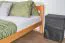 Jugendbett "Easy Premium Line" K35 aus Buche Vollholz massiv Natur, schlichtes Einzelbett, Liegefläche 140 x 200 cm, inkl. Rollrost, langlebig und stabil