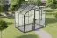 Gewächshaus - Glashaus Radicchio L3, Wände: 4 mm gehärtetes Glas, Dach: 6 mm HKP mehrwandig, Grundfläche: 3,10 m² - Abmessungen: 150 x 220 cm (L x B)