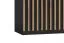 Vitrine Cikarang 15, Farbe: Schwarz / Eiche - Abmessungen: 200 x 106 x 40 cm (H x B x T)