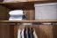 Moderner Kleiderschrank mit Soft Close System Fazenda 01, Oberfläche geölt / gewachst, Dunkelbraun, Eiche teilmassiv, Maße: 222 x 104 x 61 cm