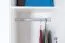 Drehtürenschrank / Kleiderschrank mit LED-Rahmen Siumu 26, Farbe: Weiß / Weiß Hochglanz - 226 x 322 x 60 cm (H x B x T)