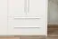 Drehtürenschrank / Kleiderschrank mit Rahmen Siumu 30, Farbe: Weiß / Weiß Hochglanz - 226 x 187 x 60 cm (H x B x T)