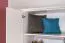 Drehtürenschrank / Kleiderschrank mit Rahmen Siumu 26, Farbe: Weiß / Weiß Hochglanz - 226 x 322 x 60 cm (H x B x T)