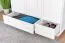 Kleiderschrank Kiefer Vollholz massiv weiß lackiert 015 - Abmessung 190 x 133 x 60 cm (H x B x T)