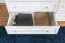 Kleiderschrank Kiefer Vollholz massiv weiß lackiert 017 - Abmessung 190 x 133 x 60 cm (H x B x T)