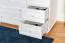 Kleiderschrank Kiefer Vollholz massiv weiß lackiert 017 - Abmessung 190 x 133 x 60 cm (H x B x T)