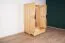 Kleiderschrank / Drehtürenschrank Kiefer massiv Vollholz natur 007A - Abmessung 190 x 100 x 60 cm (H x B x T)