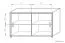 Rollcontainer / Rollschrank Cianjur 06, Farbe: Eiche / Weiß - Abmessungen: 72 x 120 x 45 cm (H x B x T)