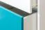 Jugendzimmer - Schreibtisch Aalst 23, Farbe: Eiche / Weiß / Blau - Abmessungen: 86 x 125 x 55 cm (H x B x T)