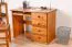 Schreibtisch Kiefer massiv Vollholz Eichefarben Junco 191 - Abmessungen: 75 x 100 x 55 cm (H x B x T)