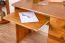 Schreibtisch Kiefer massiv Vollholz Eichefarben Junco 191 - Abmessungen: 75 x 100 x 55 cm (H x B x T)