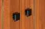 Kommode Mojokerto 19, Farbe: Walnuss / Schwarz - Abmessungen: 121 x 80 x 39 cm (H x B x T)
