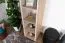Regal Cianjur 08, Farbe: Eiche / Weiß - Abmessungen: 209 x 40 x 40 cm (H x B x T)