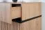 Kommode / Sideboard mit zwei Schubladen Jordalsgrenda 05, Farbe: Eiche / Schwarz, zwei Türen, 5 Fächer, Maße: 90 x 150 x 40 cm, für Wohnzimmer