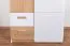 Jugendzimmer - Drehtürenschrank / Kleiderschrank Dennis 01, Farbe: Esche / Weiß - Abmessungen: 188 x 80 x 52 cm (H x B x T)