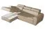 Wohnlandschaft Sladenia 05 in Sand mit Bettfunktion und Staukasten - 251 x 167 cm (B x T) - Ottomane: Links