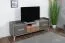 TV-Unterschrank Caranx 7, Farbe: Weiß / Eiche / Anthrazit - Abmessungen: 57 x 160 x 42 cm (H x B x T)