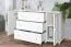 Kommode Kiefer massiv Vollholz Weiß Junco 169 - Abmessung 78 x 140 x 47 cm (H x B x T)
