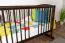 Vollholz Babywiege Kiefer massiv in Walnussfarben 104, 60 x 120 cm, mit drei höhenverstellbaren Stufen, inkl. Lattenrost