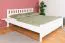 Modernes Doppelbett Buche Vollholz 108, Weiß, inkl. Lattenrost, Liegefläche 180 x 200 cm, bequemes Gästebett, einfacher und rascher Aufbau